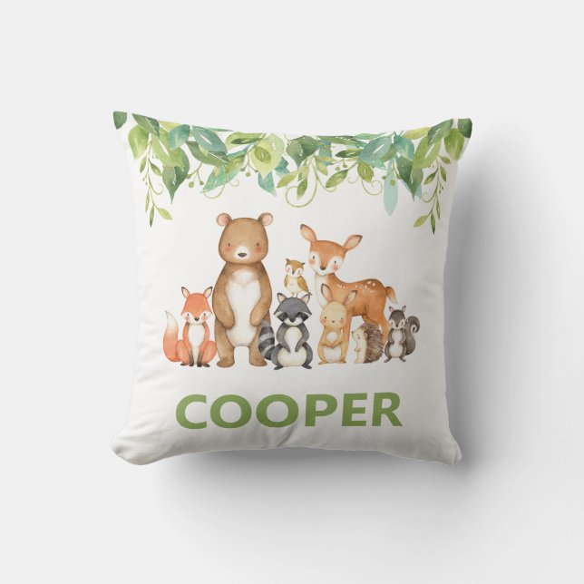 Almofada Animais da Floresta - Sala de Enfermeiro das Crian (Frente)