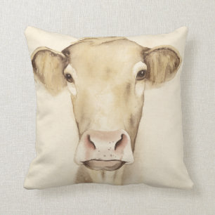 Almofada Animais de Casca de Aquarela Vaca