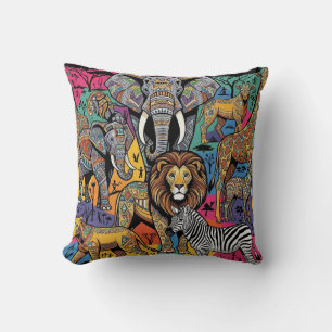 ALMOFADA ANIMAIS DE SAFÁRI AFRICANO