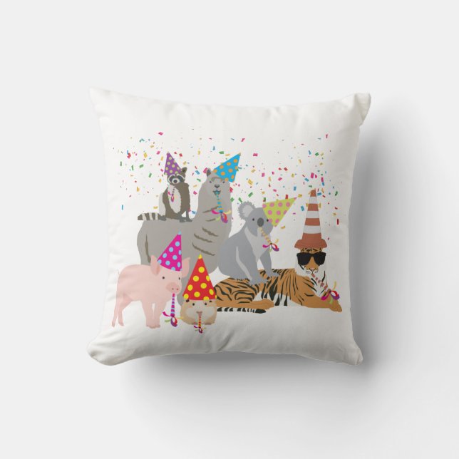 Almofada Animais de Triagem - Animais de Corte com Festa (Frente)