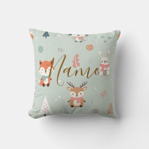 Almofada Animais personalizados do inverno na floresta