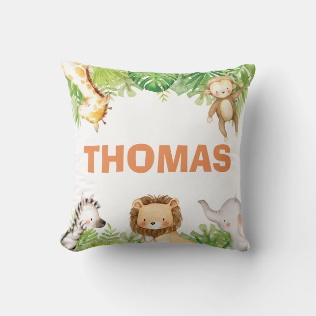 Almofada Animais Safari Selvagens Aposta Nurserrinho (Frente)