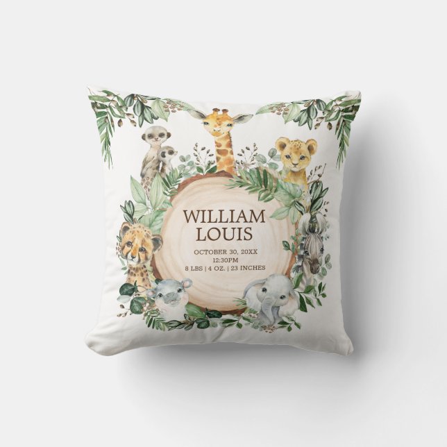 Almofada Animais Selvagens Safari Nasceram Escraques Rapaze (Frente)