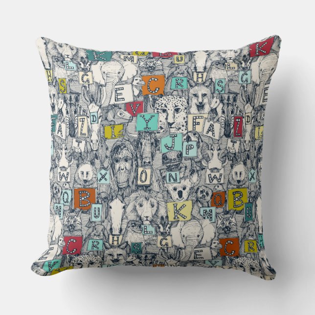 Almofada animal ABC indigo multi (Frente)