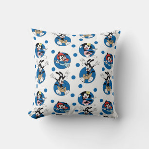 Almofada Animaniacs Padrão de círculo Yakko, Wakko e Dot