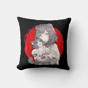 Almofada Anime and Cats Lover Japonês Manga kawaii Otaku G