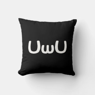 Almofada Anime Feliz Da UwU Face Emoticon