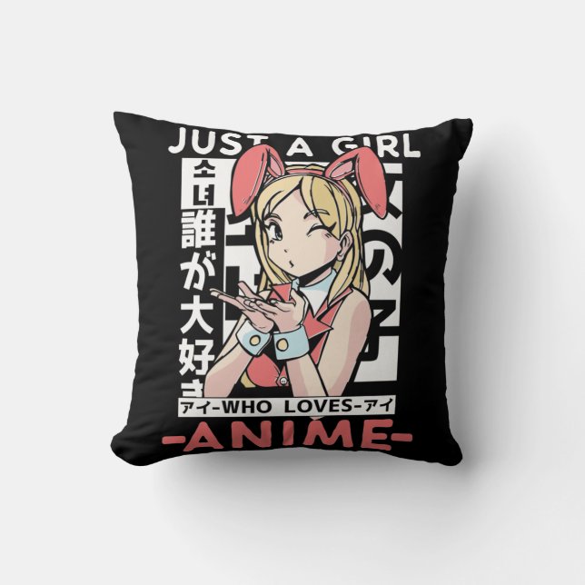 Almofada Anime Girl Otaku Teen Japonês Quic Fan (Frente)