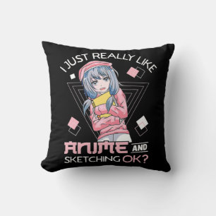 Almofada Anime Girl Waifu Que Ama Anime Ramen E Sketchi