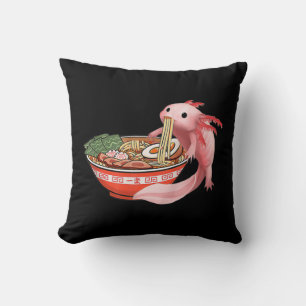 Almofada Anime Kawaii Cute Axolotl Japonês Ramen Noodles A