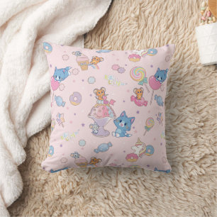 Almofada Anime o Tom, o Jerry e o padrão Tuffy Candyland