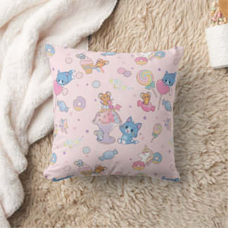 Almofada Anime o Tom, o Jerry e o padrão Tuffy Candyland