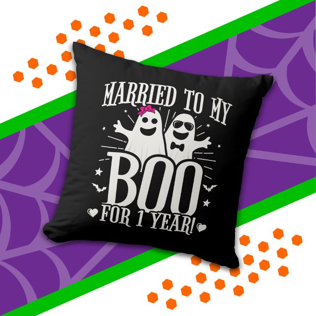 Almofada Aniversário de 1 Ano de Casamento Engraçado Outubr (Criador carregado)