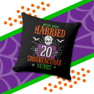 Almofada Aniversário de 20 anos de casamento Halloween Spoo