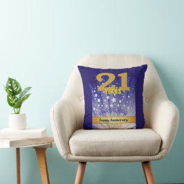 Almofada Aniversário de 21 anos NOME PERSONALIZADO Número G