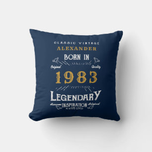 Almofada aniversário de 40 anos 1983 Legendário Dourado Ret