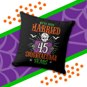 Almofada Aniversário de 45 anos de casamento Halloween Spoo