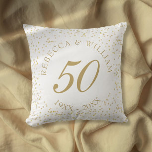 Almofada Aniversário de 50 anos de Casamento Confete de Pó 
