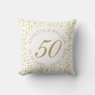 Almofada Aniversário de 50 anos de Casamento Confetes de Co
