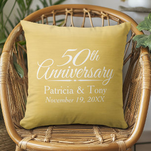 Almofada Aniversário de 50 anos de Casamento Personalizado 