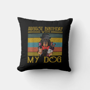 Almofada Aniversário De Agosto Com Meu Gordon Setter Dog 20