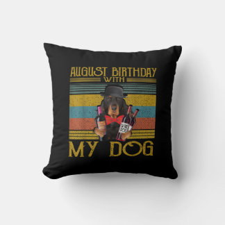 Almofada Aniversário De Agosto Com Meu Gordon Setter Dog 20