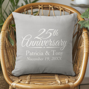 Almofada Aniversário de Casamento de 25 Anos Personalizado