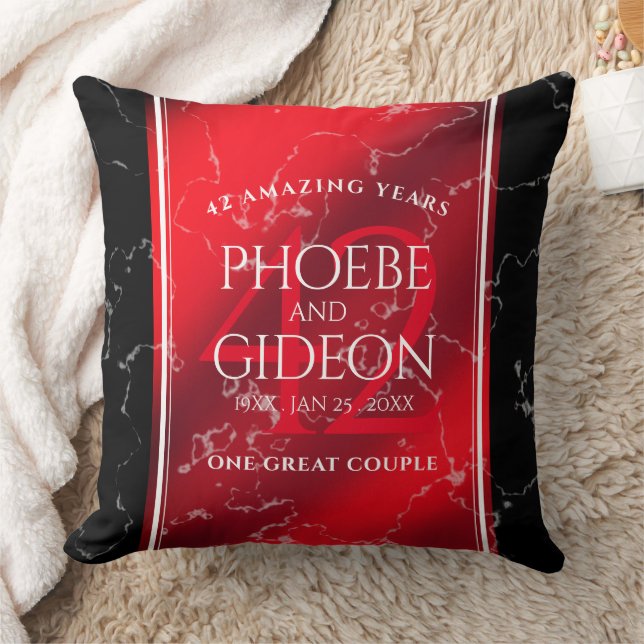 Almofada Aniversário de Casamento do Elegante 42º Jasper (Cobertor)