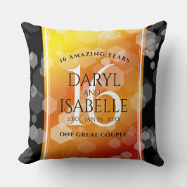 Almofada Aniversário de Casamento Topaz do Ouro 16
