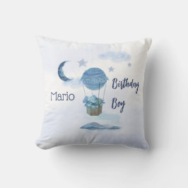 Almofada Aniversário de elefantes da Lua Azul