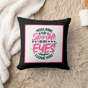 Almofada Aniversário do amor romântico arte das palavras