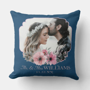 Almofada Aniversário do Casamento de Retrato de Foto do rec