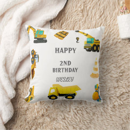 Almofada Aniversário dos Caminhões de Construção