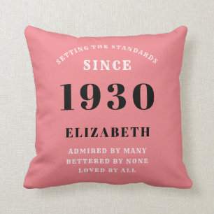 Almofada Aniversário Personalizado 1930 Adicione Seu Nome