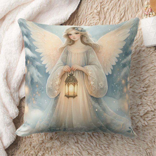 Almofada Anjo Celestial de Inverno Lanterna da Graça (Cobertor)