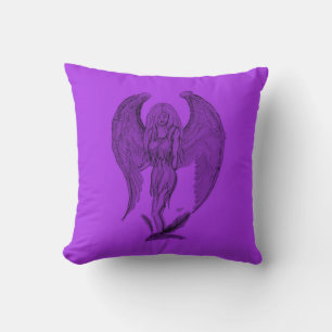 Almofada Anjo - design preto e roxo