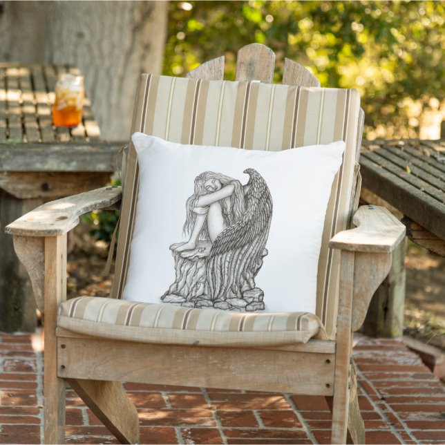 Almofada Anjo dormindo na pedra (Cadeira)