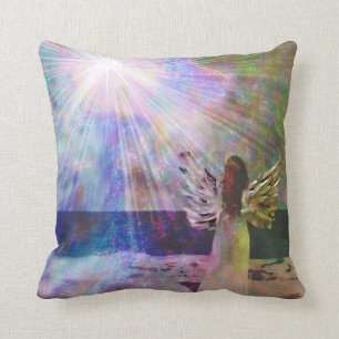 Almofada Anjo que olha o travesseiro 16x16