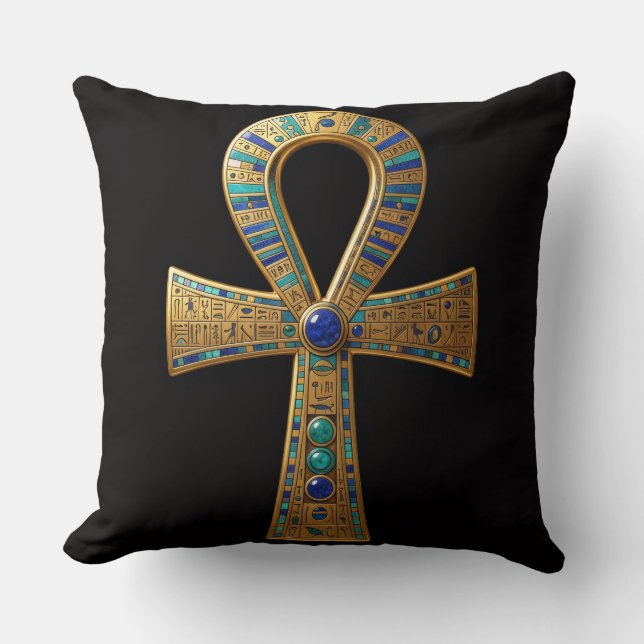 Almofada Ankh Symbol Bedeutung – Schlüssel des Lebens´8 (Frente)