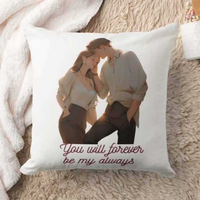Almofada Anniversary Couple Pillow – You Will Forever Be My (Cobertor)