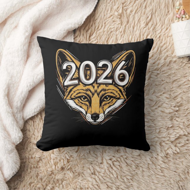 Almofada Ano 2026 Fennec Fox Mascot - Design de Ano Novo Ne (Cobertor)
