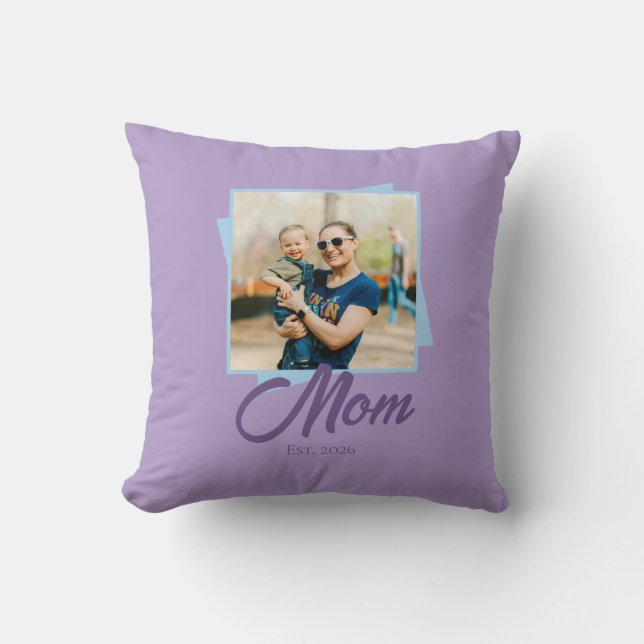 Almofada Ano de Fundação da Mamãe com Foto (Frente)