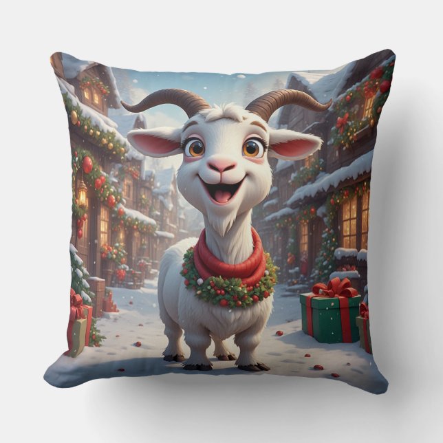 Almofada 🎄 Ano do Bode 2027 Ideia de Presente de Natal 🐐 (Frente)