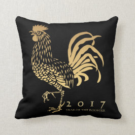 Almofada Ano do travesseiro customizável do galo 2017