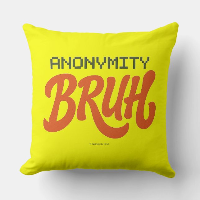 Almofada Anonymity Bruh Logo - Throw Pillow (Frente)