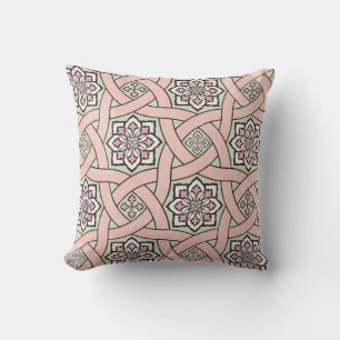 Almofada Anteriores azulejos ornamentais, sem costura