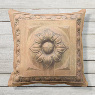 Almofada Antiga placa floral italiana de terracotta, azulej
