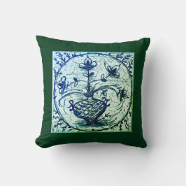 Almofada Antigo azulejo Norte-Alemão, azulejo cerâmico vint