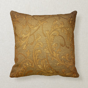 Almofada Antiguidade, ouro, vintage, damasco, victorian,