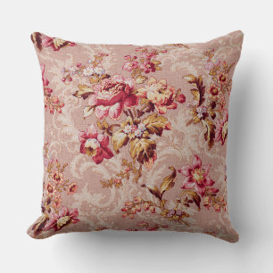 Almofada Antique Shabby Belo padrão floral Vintage